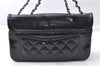 Authentic CHANEL Enamel CoCo Mark Chain Shoulder Bag Purse Black 7981D