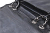 Authentic CHANEL Enamel CoCo Mark Chain Shoulder Bag Purse Black 7981D