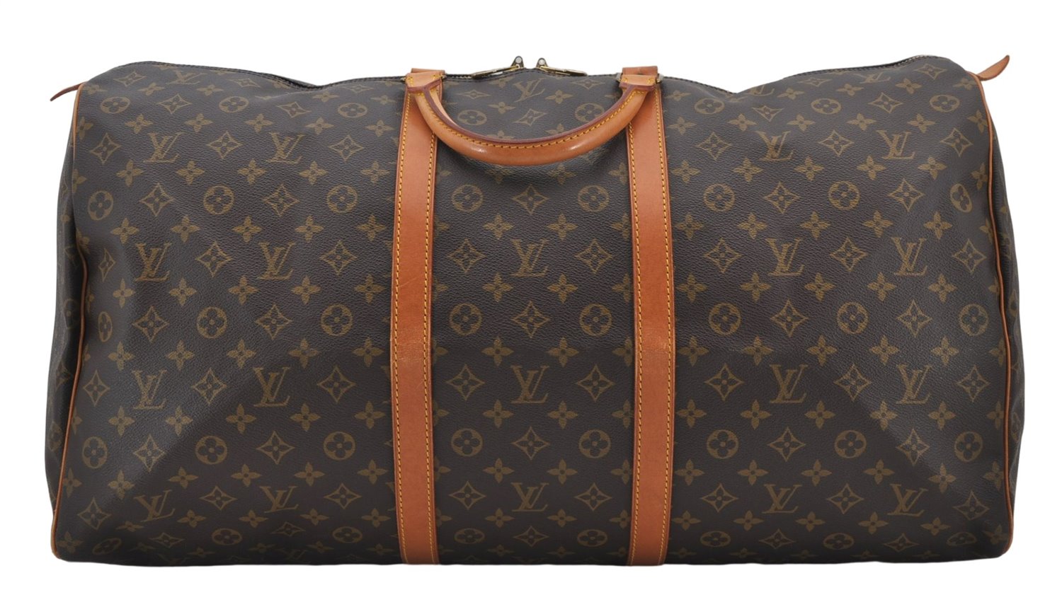 Authentic Louis Vuitton Monogram Keepall 60 Travel Boston Bag M41422 LV 7981E