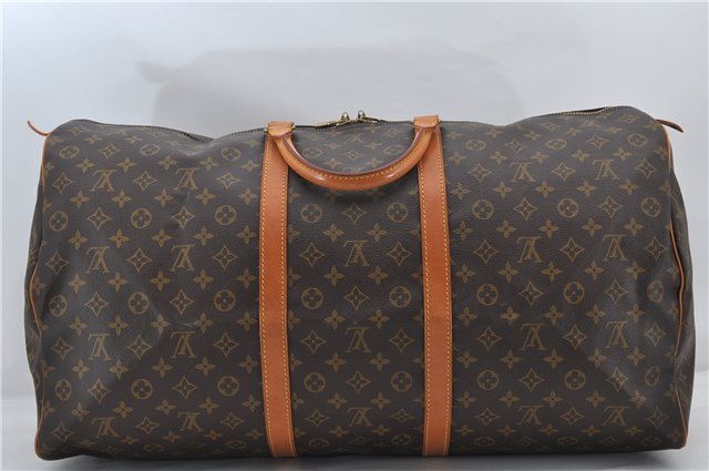 Authentic Louis Vuitton Monogram Keepall 60 Travel Boston Bag M41422 LV 7981E