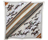 Authentic HERMES Pleats Scarf "les courses" Silk Ivory Box 7982C