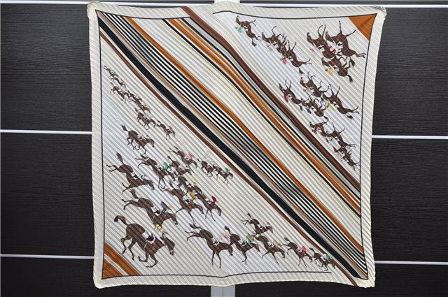 Authentic HERMES Pleats Scarf 