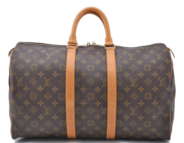 Authentic LOUIS VUITTON Monogram Keepall 45 Boston Bag M41428 LV 7989C