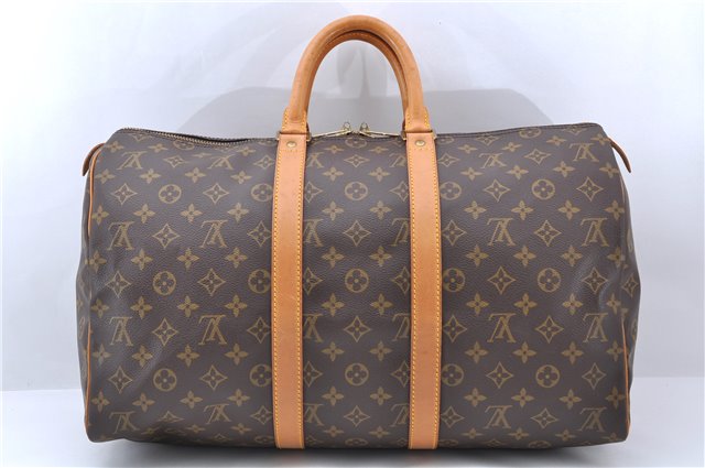 Authentic LOUIS VUITTON Monogram Keepall 45 Boston Bag M41428 LV 7989C