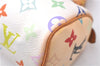 Auth Louis Vuitton Monogram Multicolor Mini Speedy Hand Bag M92645 White 7990D