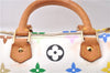 Auth Louis Vuitton Monogram Multicolor Mini Speedy Hand Bag M92645 White 7990D