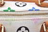 Auth Louis Vuitton Monogram Multicolor Mini Speedy Hand Bag M92645 White 7990D