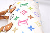 Auth Louis Vuitton Monogram Multicolor Mini Speedy Hand Bag M92645 White 7990D