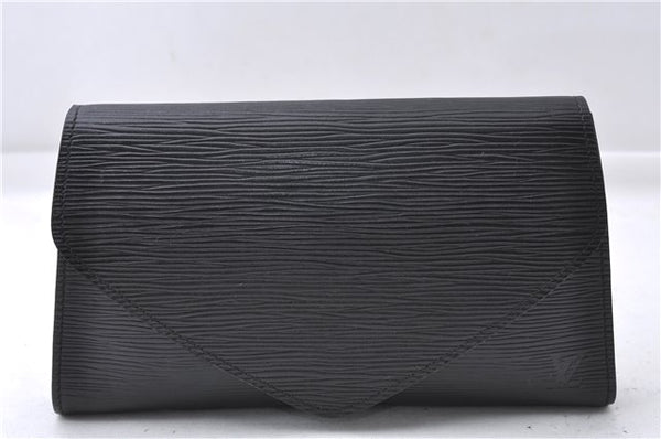 Authentic Louis Vuitton Epi Arts Deco PM Clutch Hand Bag Purse Black LV 7994D