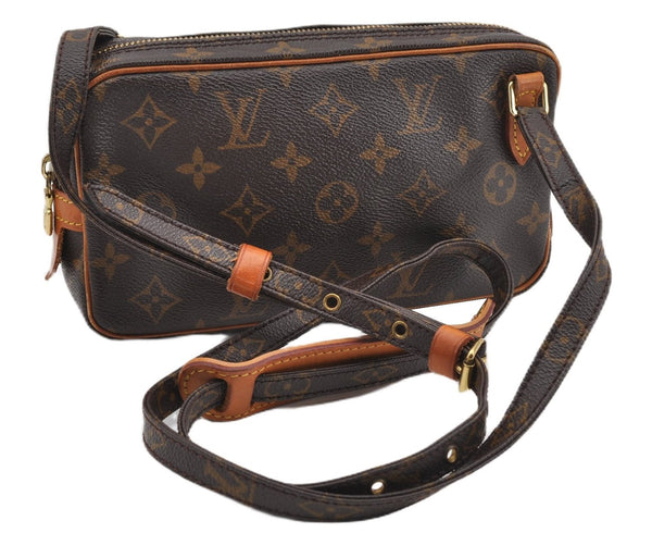 Auth Louis Vuitton Monogram Marly Bandouliere Shoulder Cross Bag M51828 LV 7994F