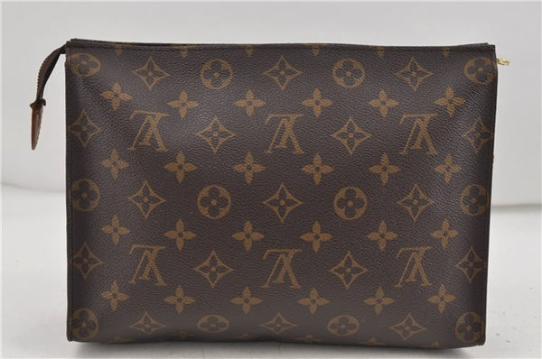 Auth Louis Vuitton Monogram Poche Toilette 26 Cosmetics Pouch Old Model LV 7998D