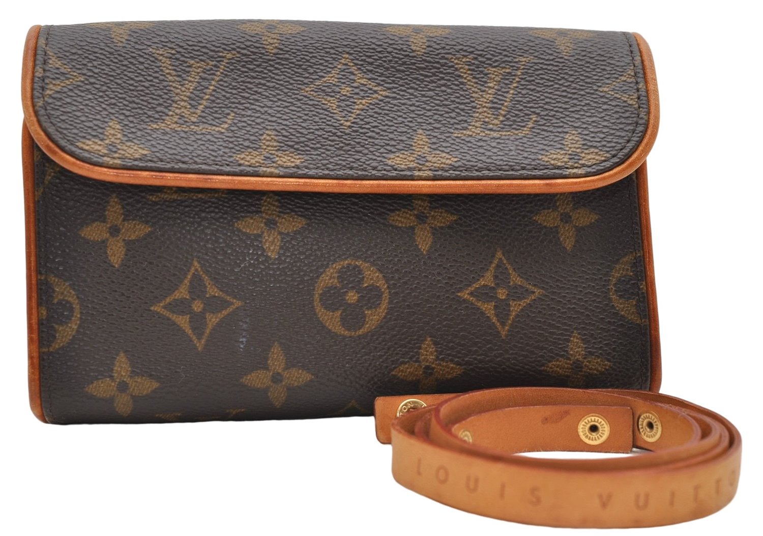 Auth Louis Vuitton Monogram Pochette Florentine Pouch Waist Bag M51855 LV 7999D