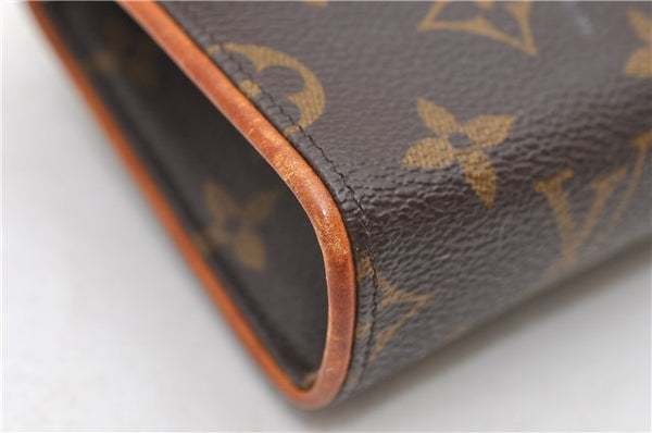 Auth Louis Vuitton Monogram Pochette Florentine Pouch Waist Bag M51855 LV 7999D