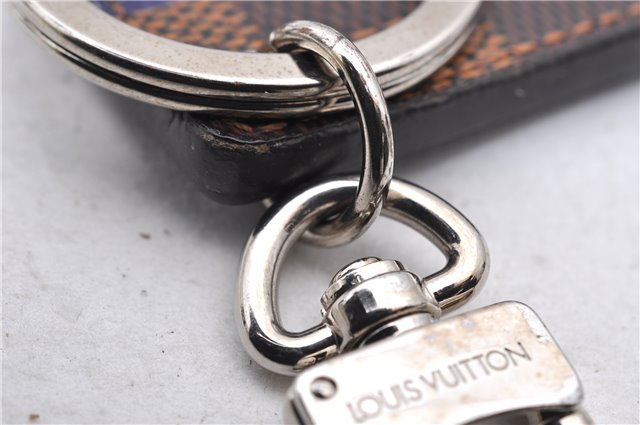 Auth LOUIS VUITTON Damier Illustre Savane Key Ring Bag Charm M62720 LV 8001C