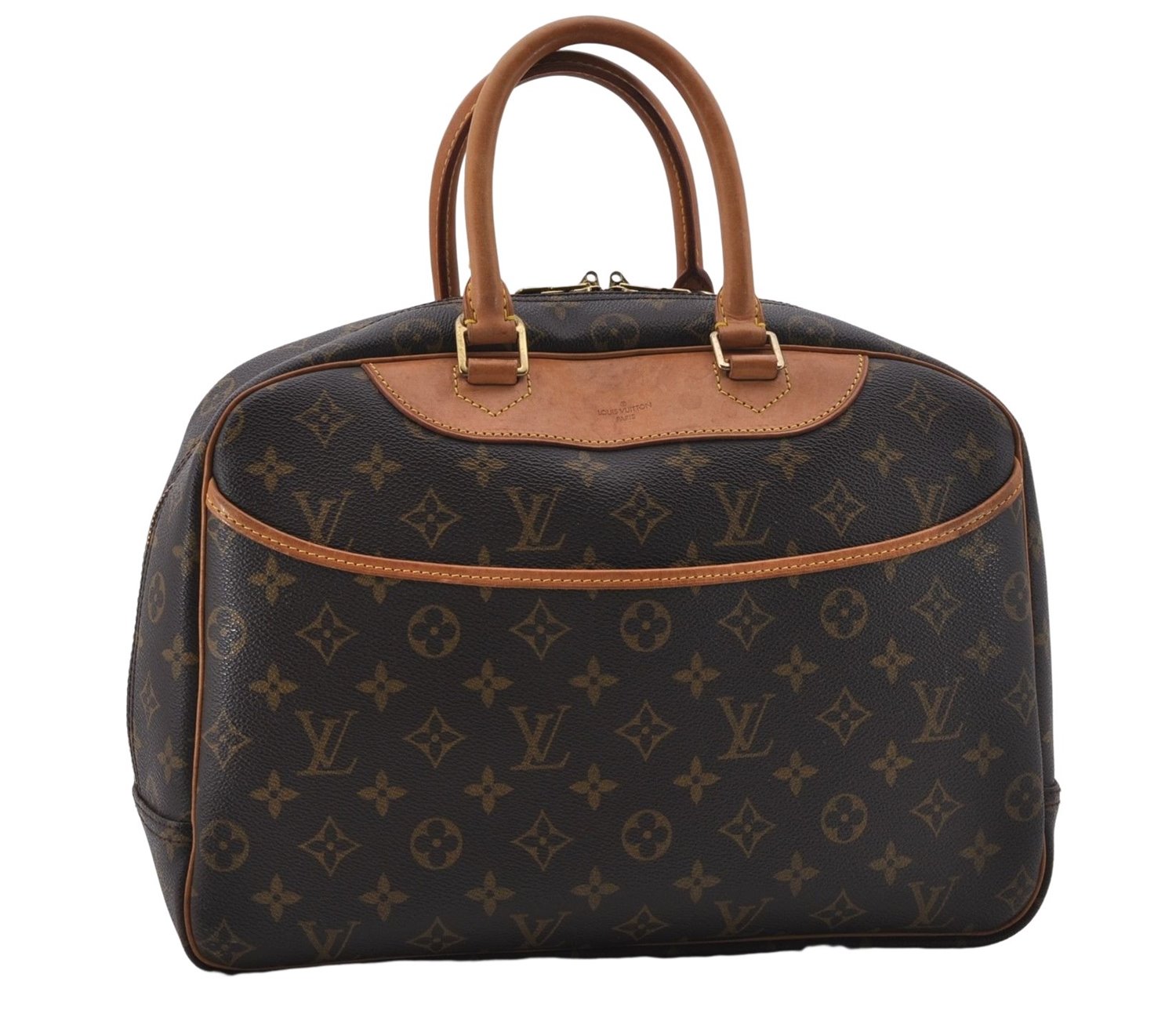 Authentic Louis Vuitton Monogram Deauville Hand Bag Purse M47270 LV 8001D