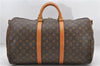 Auth Louis Vuitton Monogram Keepall Bandouliere 50 Boston Bag M41416 LV 8002D