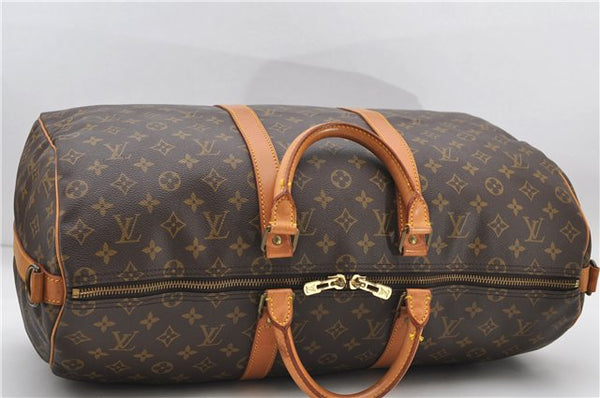 Auth Louis Vuitton Monogram Keepall Bandouliere 50 Boston Bag M41416 LV 8002D
