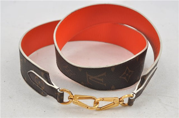 Auth Louis Vuitton Monogram Shoulder Strap Brown Orange J02286 38.6" LV 8004D