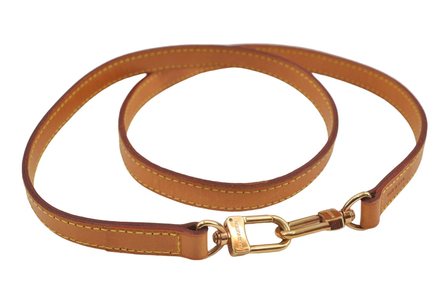 Authentic Louis Vuitton Leather Shoulder Strap Beige 38.2