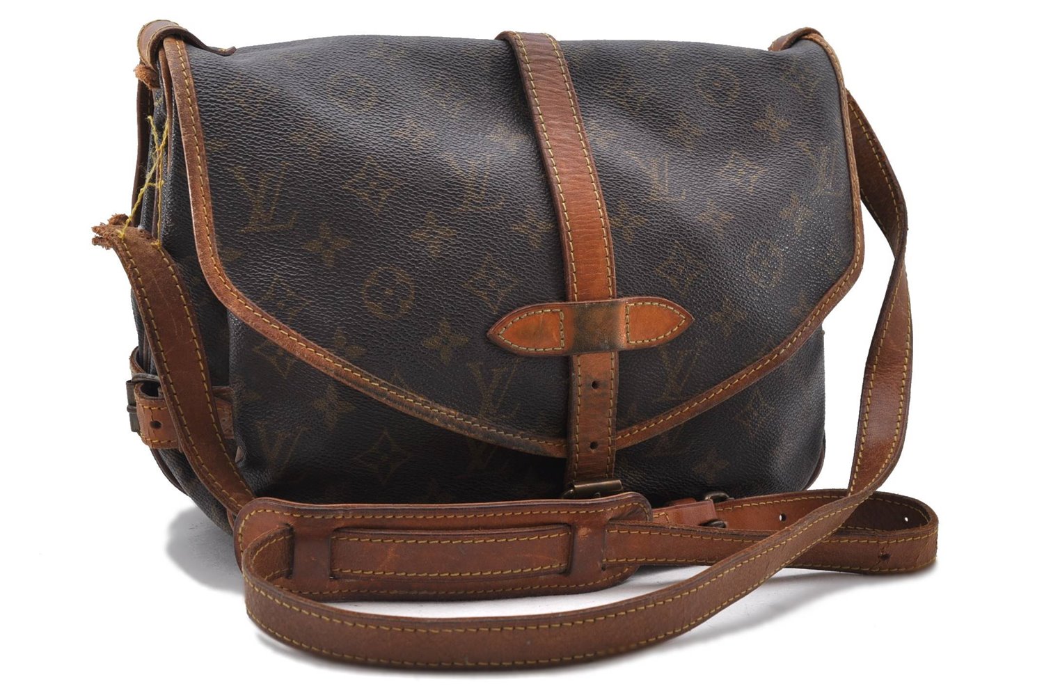 Auth LOUIS VUITTON Monogram Saumur 30 Shoulder Cross Bag M42256 LV Junk 8006C