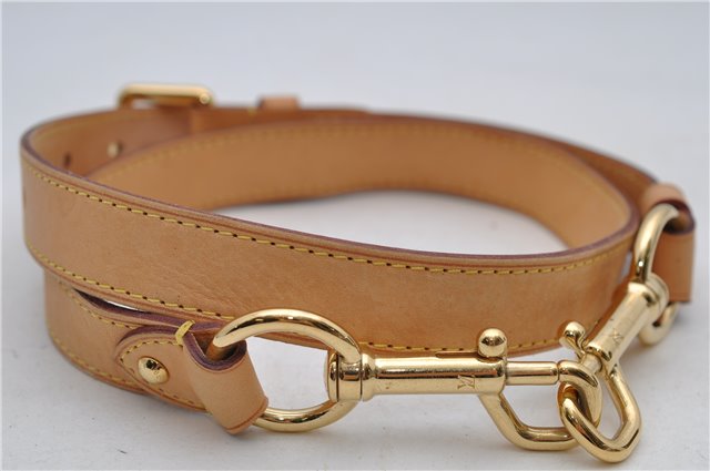 Authentic Louis Vuitton Leather Shoulder Strap Beige 35.0-39.0