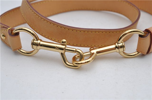 Authentic Louis Vuitton Leather Shoulder Strap Beige 35.0-39.0