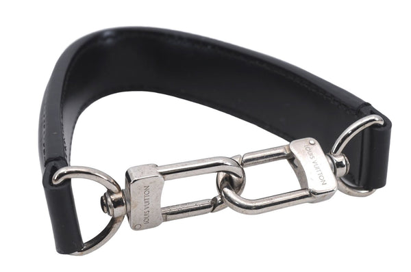 Authentic Louis Vuitton Leather Handle Strap Black 13.0" LV 8007D