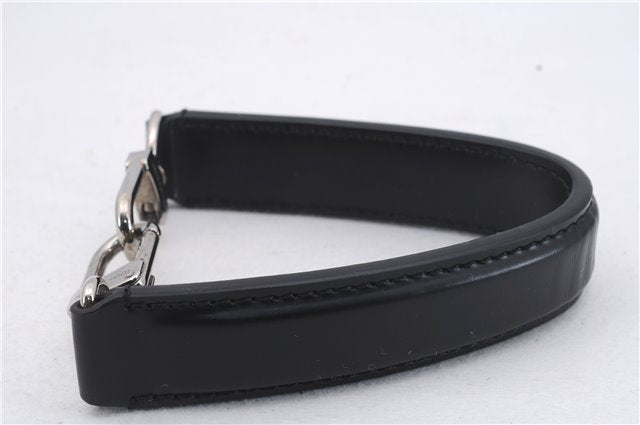 Authentic Louis Vuitton Leather Handle Strap Black 13.0