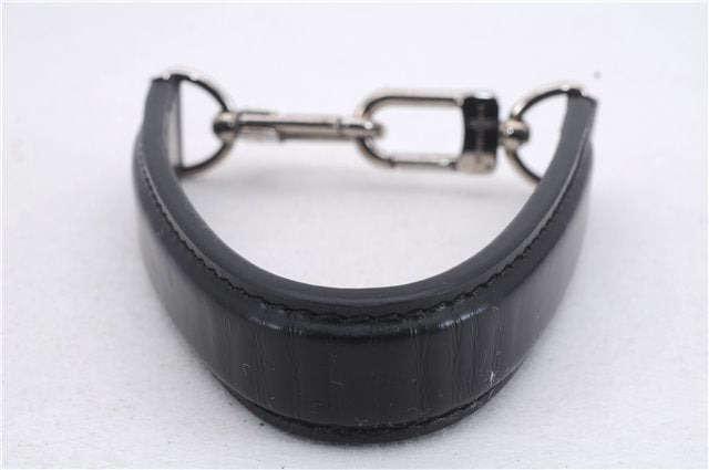 Authentic Louis Vuitton Leather Handle Strap Black 13.0