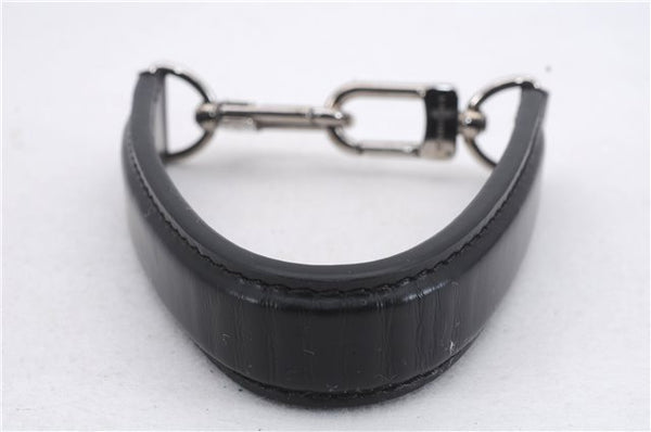 Authentic Louis Vuitton Leather Handle Strap Black 13.0" LV 8007D