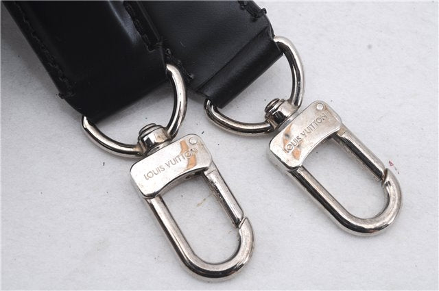 Authentic Louis Vuitton Leather Handle Strap Black 13.0