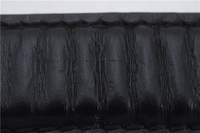 Authentic Louis Vuitton Leather Handle Strap Black 13.0