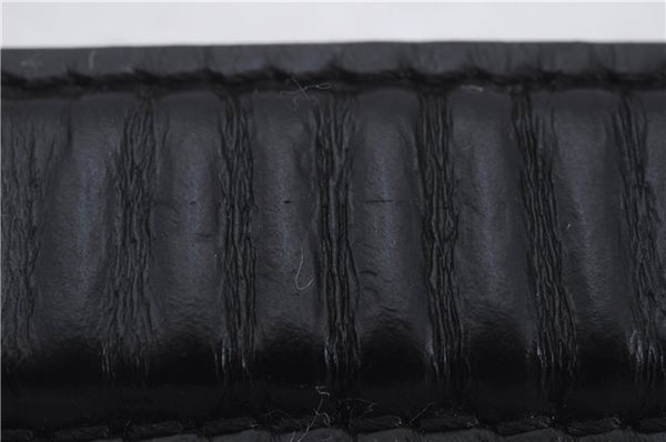 Authentic Louis Vuitton Leather Handle Strap Black 13.0" LV 8007D