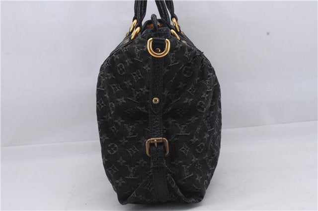 Auth Louis Vuitton Monogram Denim Neo Cabby Shoulder Hand Bag M95352 Black 8008D
