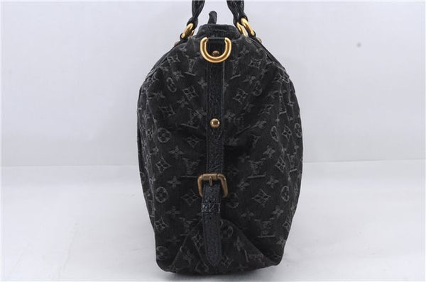 Auth Louis Vuitton Monogram Denim Neo Cabby Shoulder Hand Bag M95352 Black 8008D