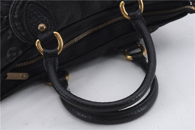 Auth Louis Vuitton Monogram Denim Neo Cabby Shoulder Hand Bag M95352 Black 8008D