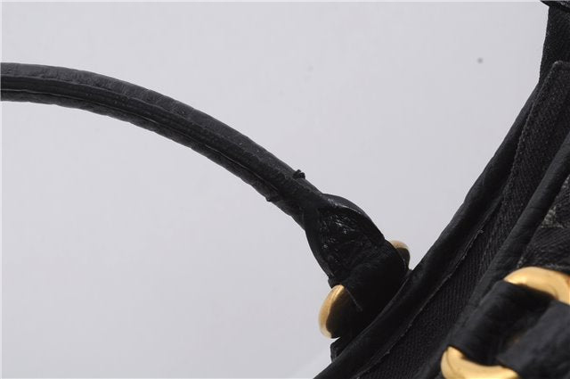 Auth Louis Vuitton Monogram Denim Neo Cabby Shoulder Hand Bag M95352 Black 8008D