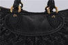 Auth Louis Vuitton Monogram Denim Neo Cabby Shoulder Hand Bag M95352 Black 8008D