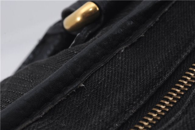 Auth Louis Vuitton Monogram Denim Neo Cabby Shoulder Hand Bag M95352 Black 8008D