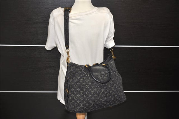 Auth Louis Vuitton Monogram Denim Neo Cabby Shoulder Hand Bag M95352 Black 8008D