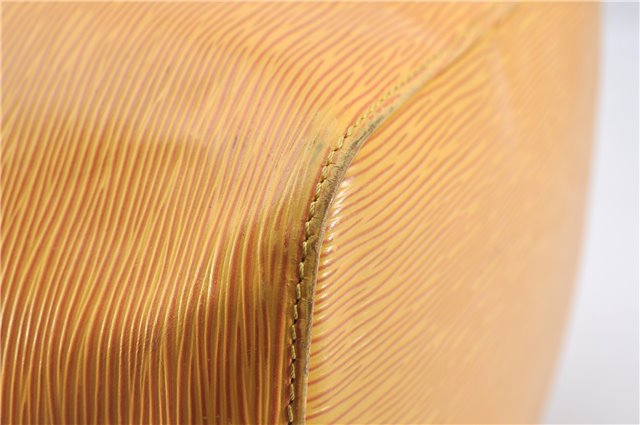 Authentic Louis Vuitton Epi Petit Noe Drawstring Bag Yellow M44109 LV 8009F