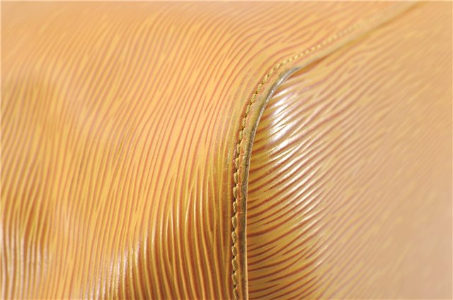 Authentic Louis Vuitton Epi Petit Noe Drawstring Bag Yellow M44109 LV 8009F