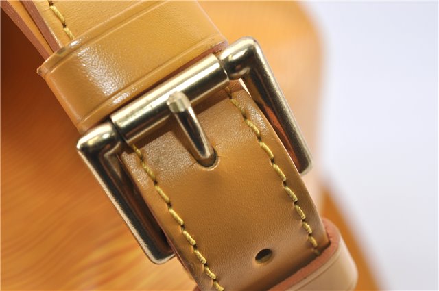 Authentic Louis Vuitton Epi Petit Noe Drawstring Bag Yellow M44109 LV 8009F