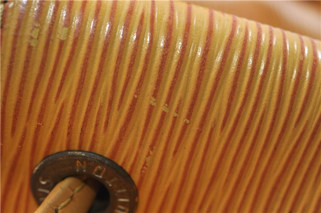 Authentic Louis Vuitton Epi Petit Noe Drawstring Bag Yellow M44109 LV 8009F