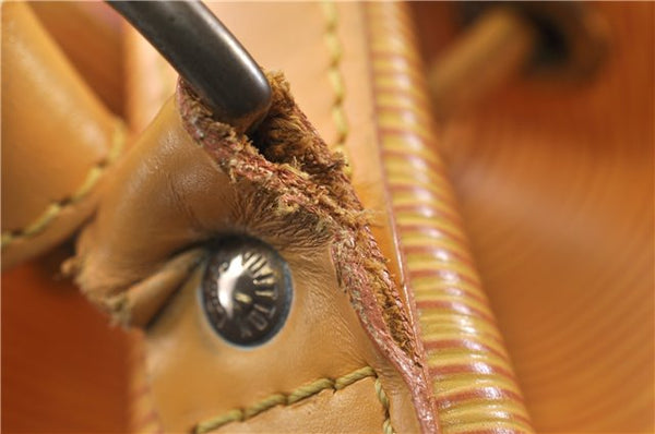 Authentic Louis Vuitton Epi Petit Noe Drawstring Bag Yellow M44109 LV 8009F