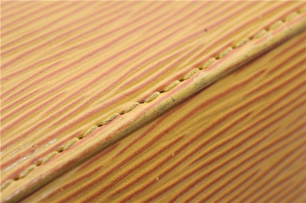 Authentic Louis Vuitton Epi Petit Noe Drawstring Bag Yellow M44109 LV 8009F