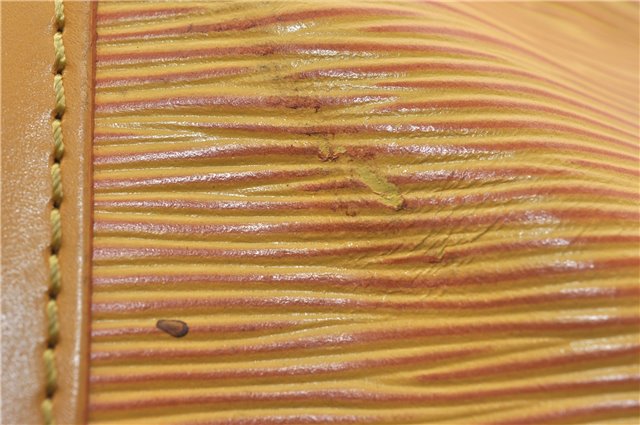 Authentic Louis Vuitton Epi Petit Noe Drawstring Bag Yellow M44109 LV 8009F