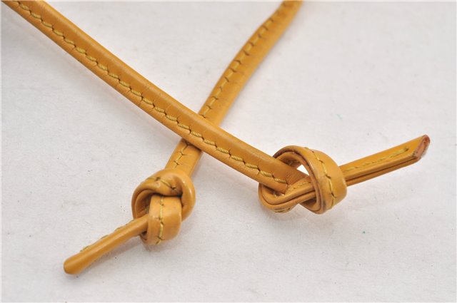 Authentic Louis Vuitton Epi Petit Noe Drawstring Bag Yellow M44109 LV 8009F