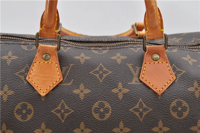 Authentic LOUIS VUITTON Monogram Speedy 35 Hand Bag M41524 LV 8014C