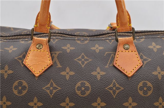 Authentic LOUIS VUITTON Monogram Speedy 35 Hand Bag M41524 LV 8014C